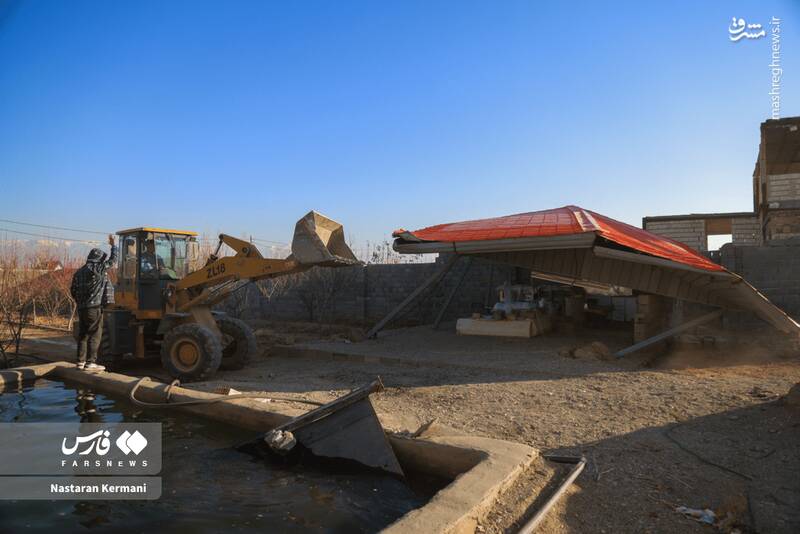 عکس/ تخریب ۱۵۰ ویلای غیرمجاز در استان البرز با حکم قضایی