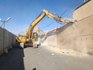 تخریب دیوار «زندان رجایی‌شهر» کمتر از ۴۸ ساعت پس از دستور رئیس قوه قضاییه +عکس