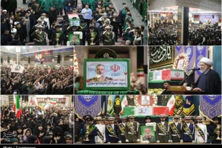 شبی ماندگار در قم؛ وداع باشکوه با سپهبد شهید موسوی در حرم+ عکس