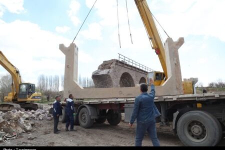 مهندسان ایرانی در میدان مقاومت ستون‌های پل امین‌آباد را برپا کردند